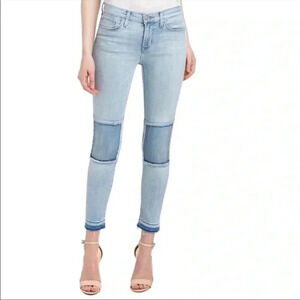 HUDSON Jeans Suzzi Mid Rise Super Skinny Released Hem Ankle Patch Jeans 27